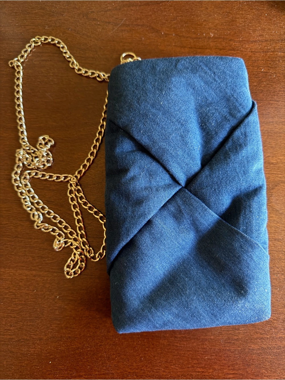 A New Day Womens Blue & Gold Crossbody Purse Bag